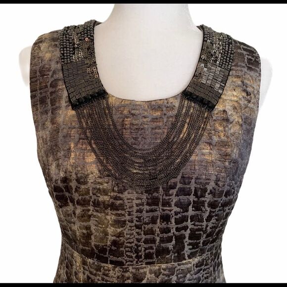 Rickie Freeman for Teri Jon Metallic Formal Cocktail Dress 6 - Picture 4 of 5